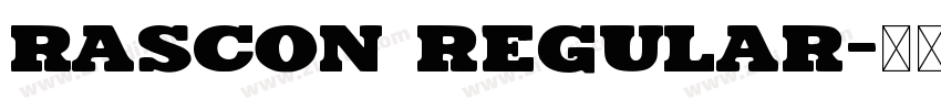 Rascon Regular字体转换